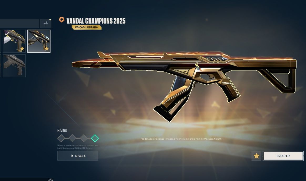 Conta Valorant/ Skin da VANDAL CHAMPIONS 2025 com mais algumas outras