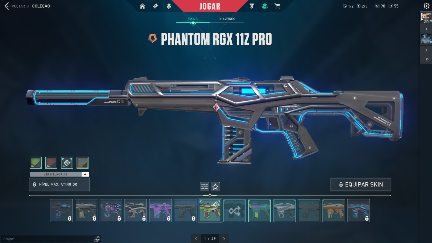 Conta Valorant, Vandal Sublime, Phantom RGX, Operator Glitchpop