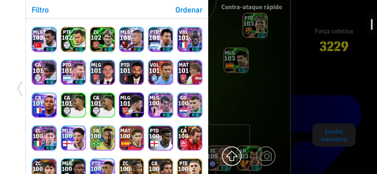 CONTA EFOOTBALL COM 900 MOEDAS DE + JOGADORES ÉPICOS FULL ÍMPETOS E FORÇA MÁXIMA