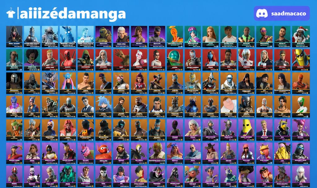 Conta fortnite (temp 3 cap 1 em diante) 293 skins 296 picaretas