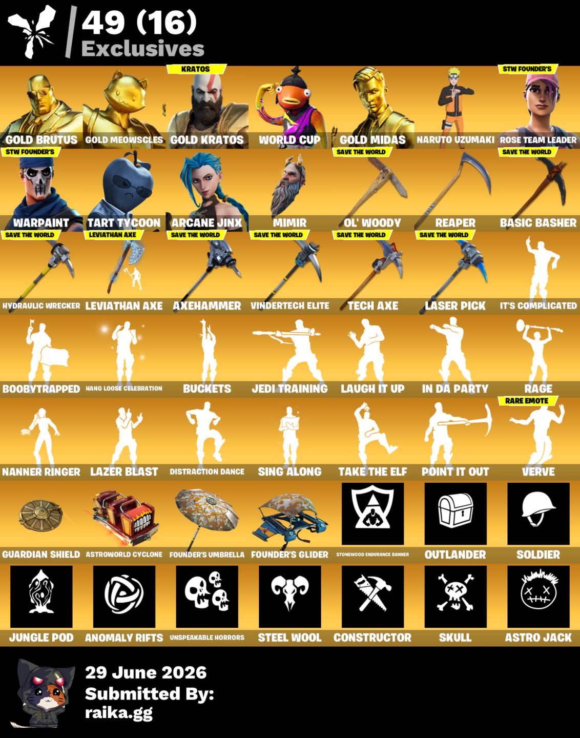 Fortnite Season 7 Cap 1 + STW (Farm VBucks) + 2100 VBucks + Kratos | Anime Skins