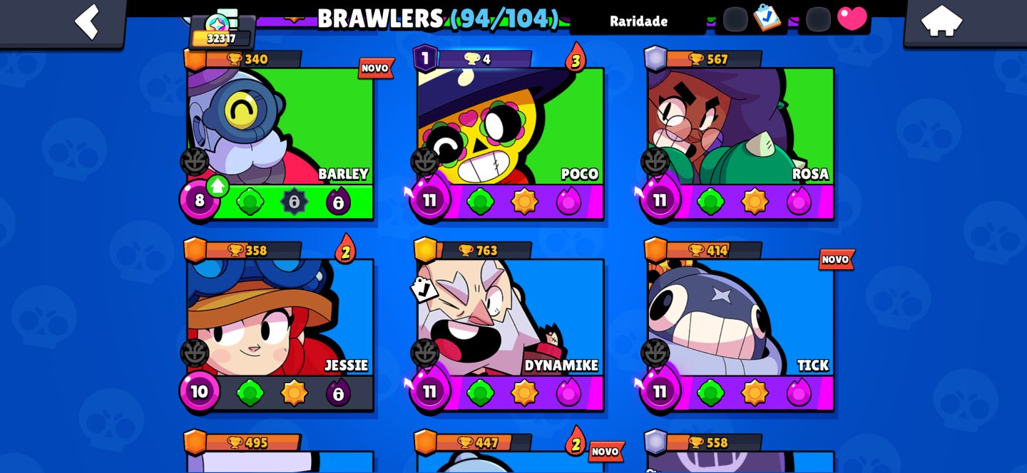 Conta de Braw Stars,97 brawlers,32k troféus.