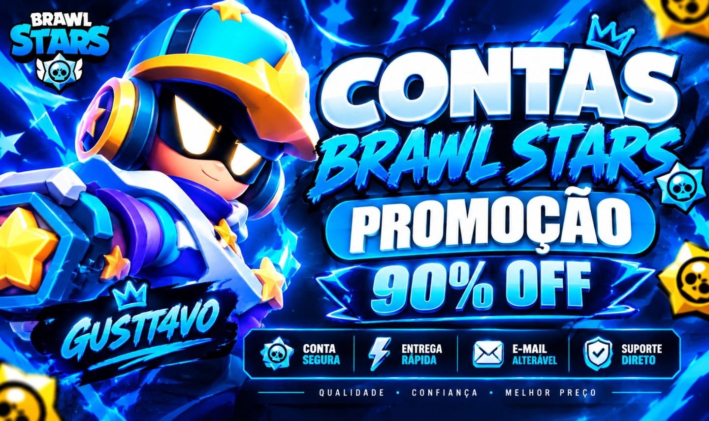 CONTAS BRAWL STARS | VÁRIOS LENDÁRIOS | ENTREGA AUTOMÁTICA | 90% DE DESCONTO |
