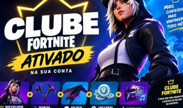 Clube fortnite ativado na sua conta