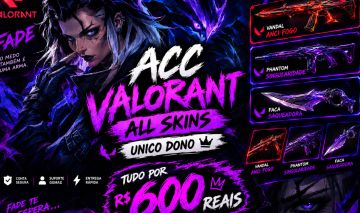 ACC VALORANT ALL SKINS UNICO DONO SKINS FACA/VANDAL/PHANTON TUDO POR 600 REAIS