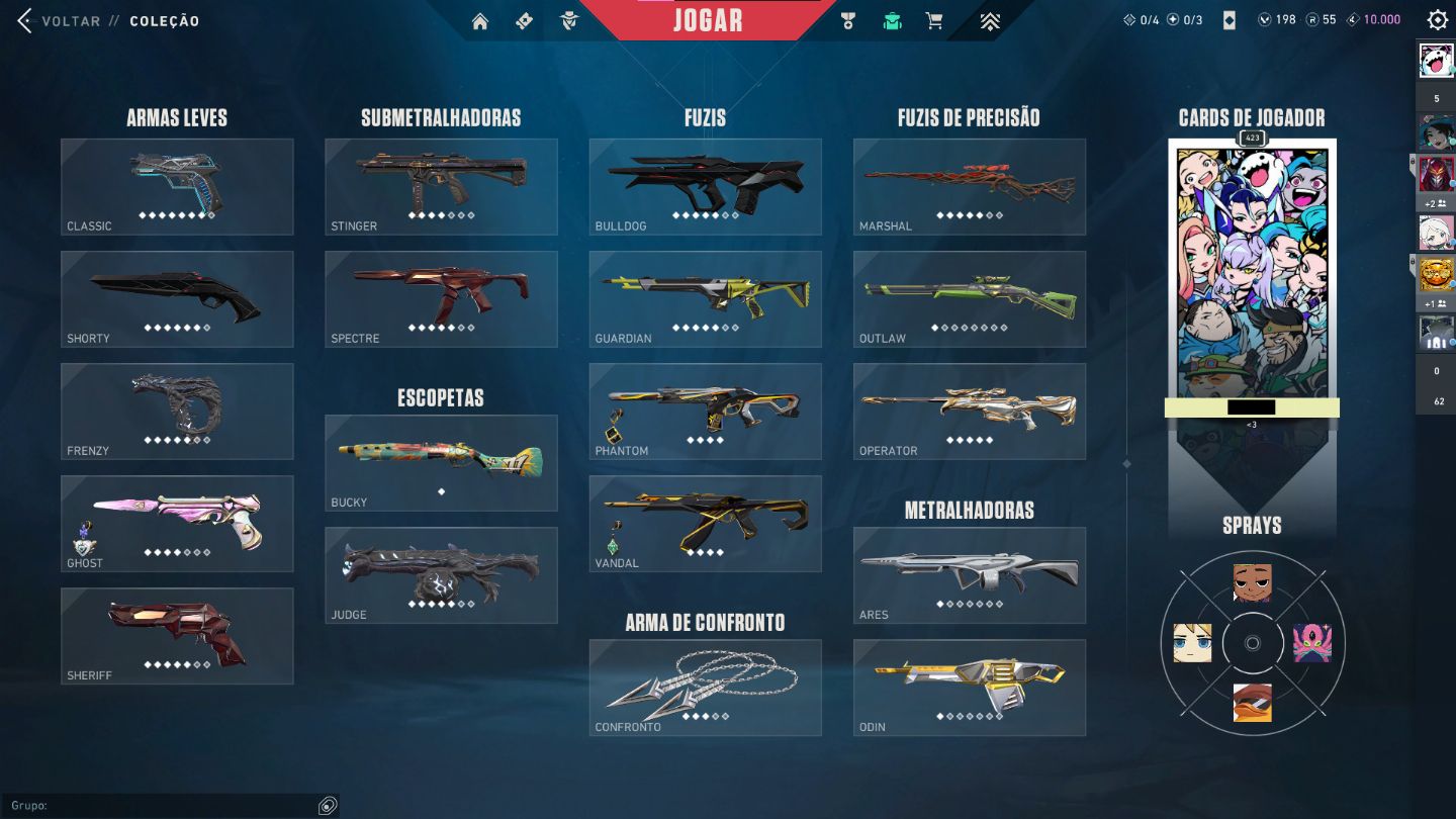 Conta Valorant mais de 14mil já gastos, quase todas as skins