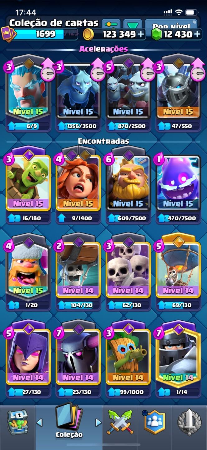 CONTA CLASH ROYALE NÍVEL 15, COM 10.500 TROFÉUS, ARENA 26