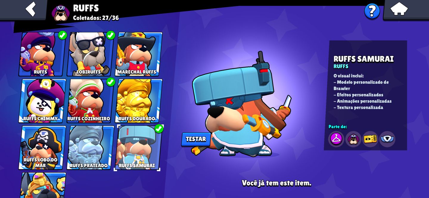 CONTA BRAWL STARS À VENDA 81K TROFÉUS + 300 SKINS Criada 2019