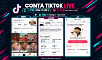 CONTA TIKTOK LIVE 1.656 SEGUIDORES REAIS | PERFIL ENGAJADO