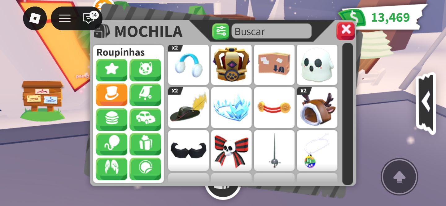 Pets e itens do jogo adopt me
