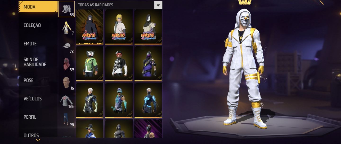 CONTA FREE FIRE COMPLETA E MUITO BEM RECHEADA! Bem gemada
