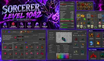 MS LEVEL 1042 | ML 125 | CHARMS | PREYS | SET COMPLETO | OUTFITS, MOUNTS E RAROS
