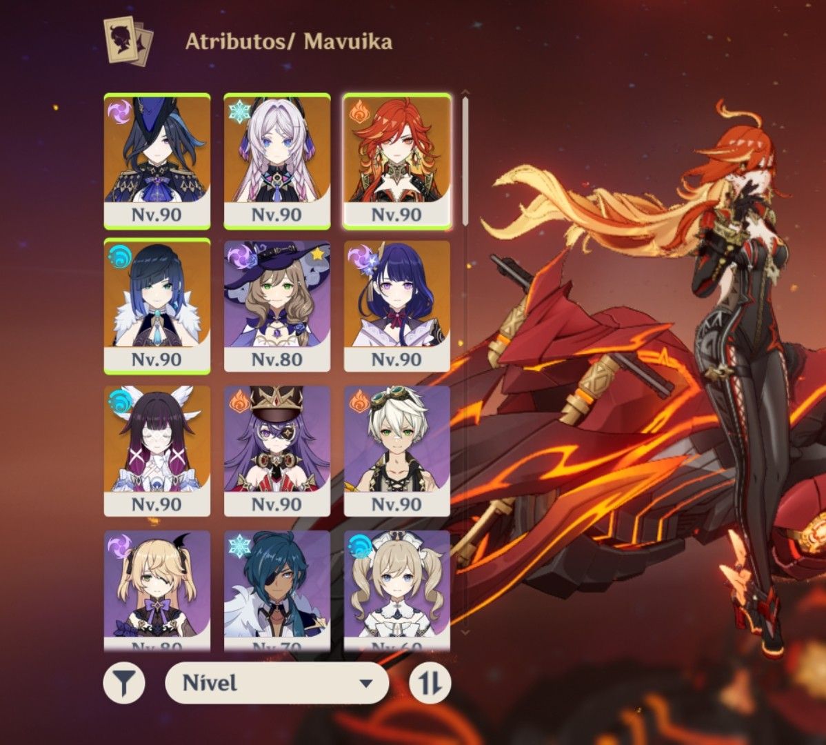 Conta Genshin impact mavuika c1