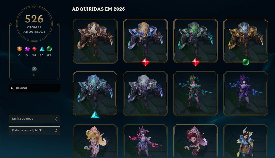 Conta league of legends - 500 skins - Diamante