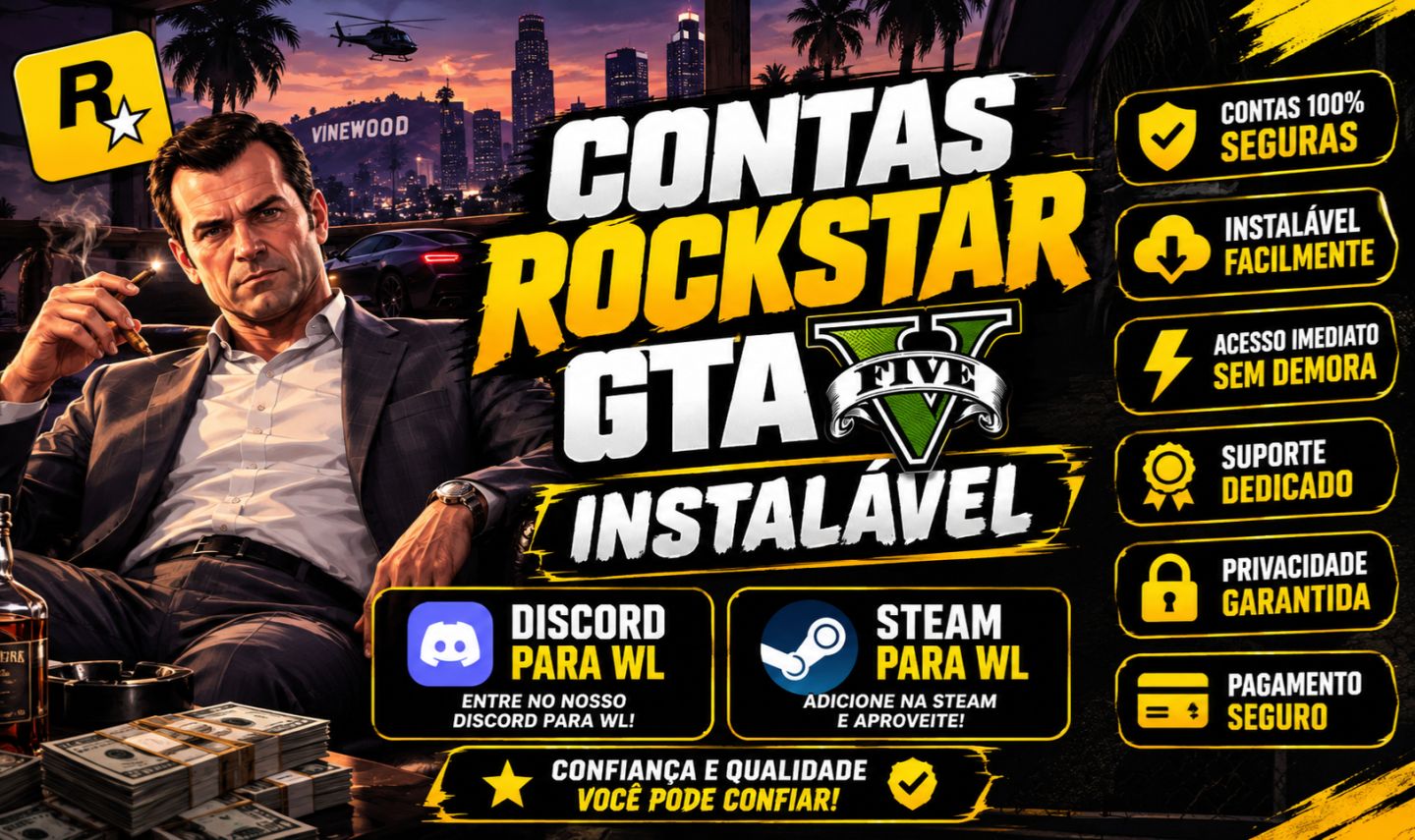 CONTAS GTA V PREMIUM | ROCKSTAR + WL DISCORD & STEAM