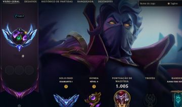 Conta LoL 2020 - Diamante 1 por inatividade (ex Mestre) - LVL 1017 - 329 skins