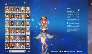 Conta genshin impact ar 60 upada vários t5 e constelações