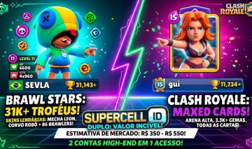 Supercell ID com Clash Royale e Brawl Stars!!