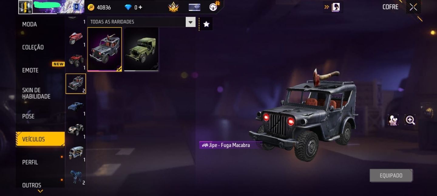 CONTA FF COMPLETA NV 18 - CONJUNTO SOMBRA DA NOITE + FOICE ECLIPSE LUNAR + CARTÃ