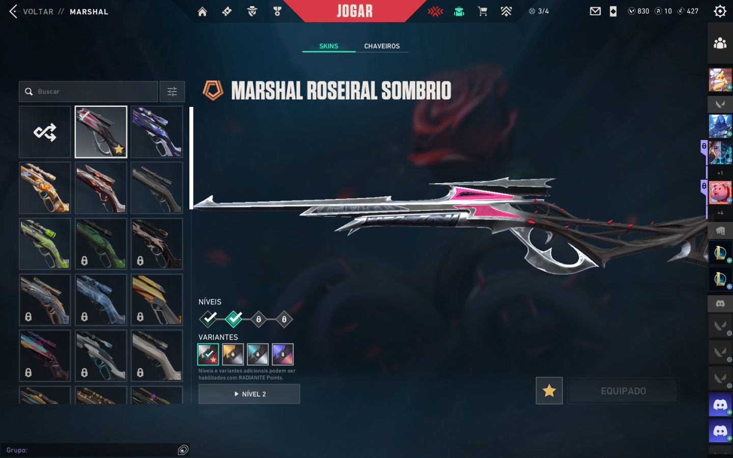 Conta valorant com 3400 reais gastos!!!