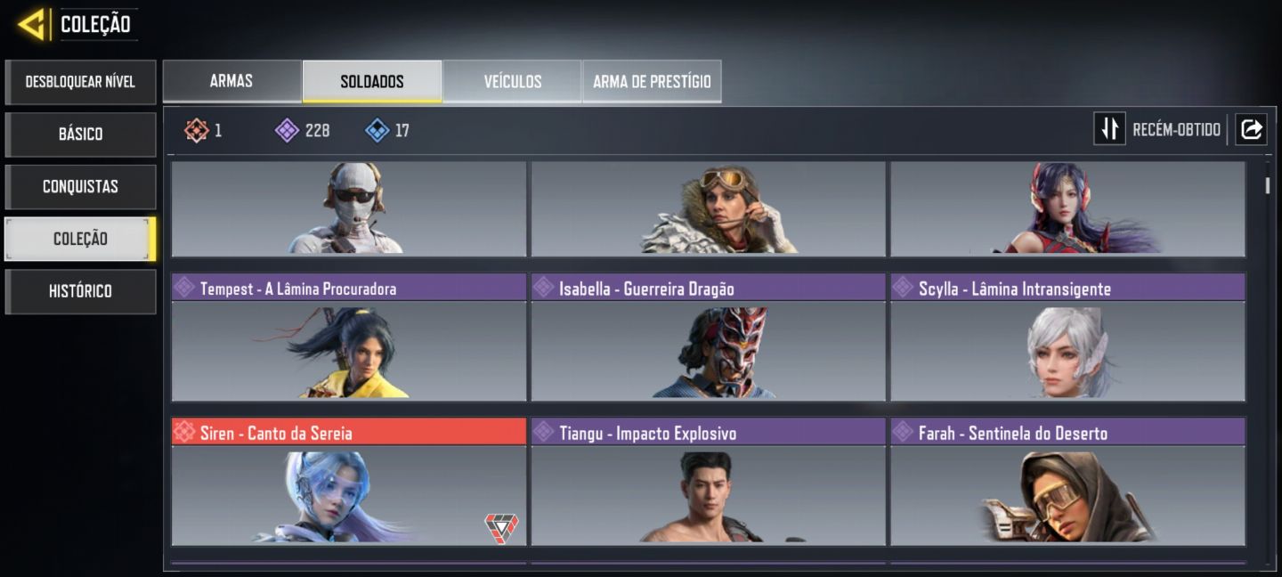 Conta Cod mobile 15 lendária 5 miticas 2 prestígio