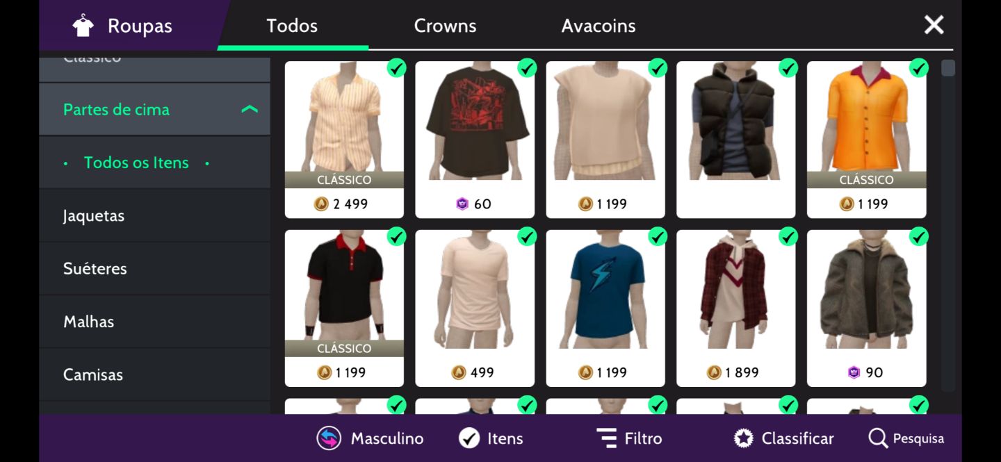 CONTA MASC. AVK LIFE rara chega mais!