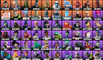 CONTA COM MAIS DE 180 SKINS- SKINS TRYHARDS - HEROINA - CLIX - TONY STARK - E +