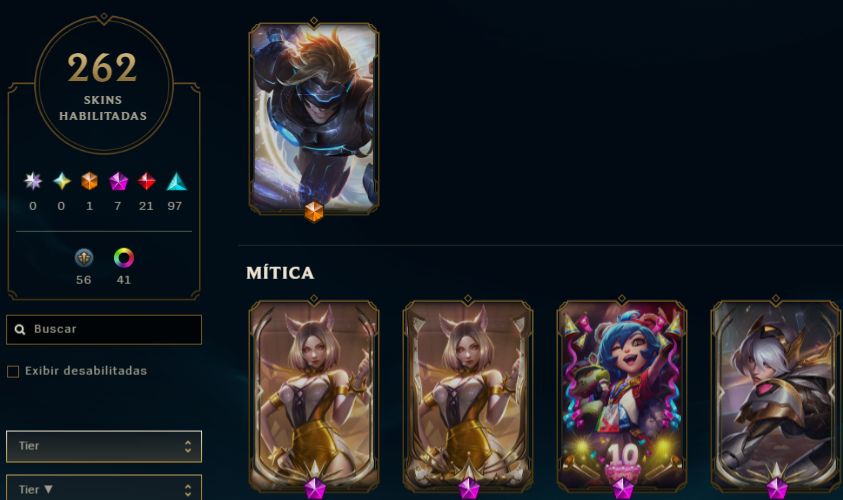 Conta League of Legends | All Champs | 262 Skins | MMR Alto | Prestígios 2022