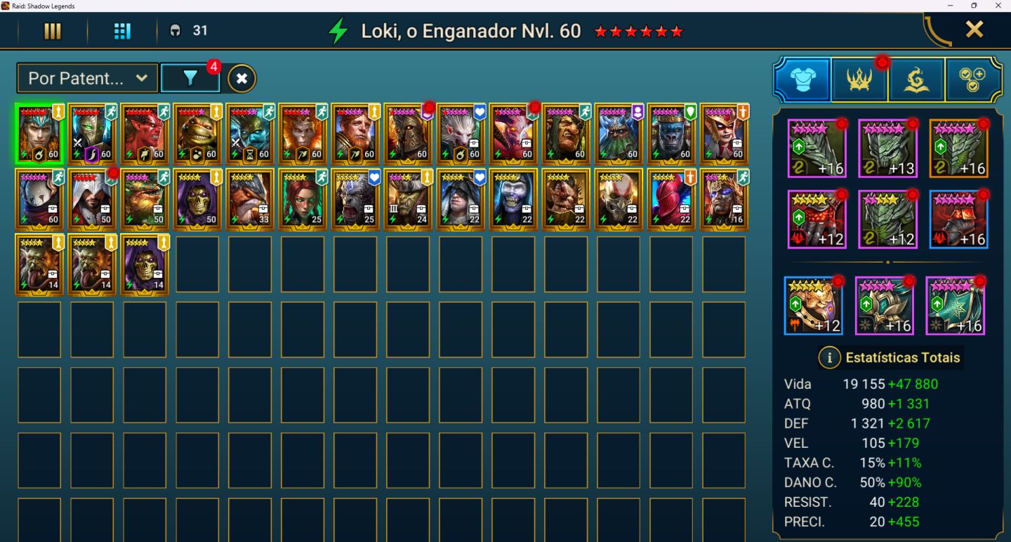 Conta raid shadow legends end/gmae