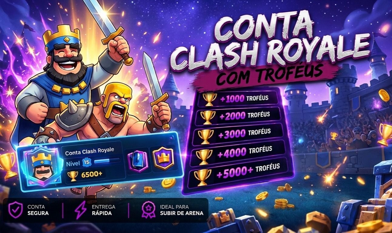 CONTA CLASH ROYALE + 2000 TROFÉUS