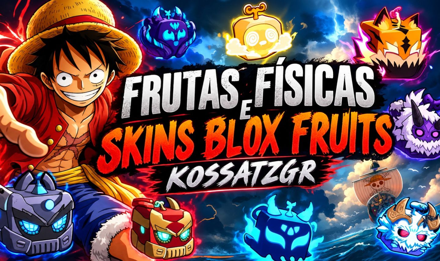 MEGA PROMOÇÃO FRUTAS FÍSICAS BLOX FRUITS | SEMPRE ON | SKINS, BRINDES E +