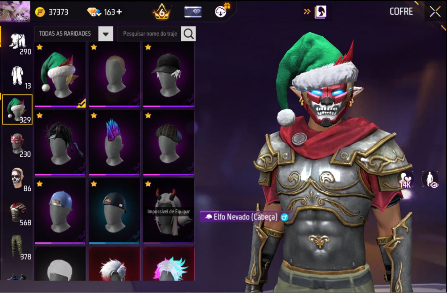 Conta Free Fire muito gemada Prime 6/500 peitas