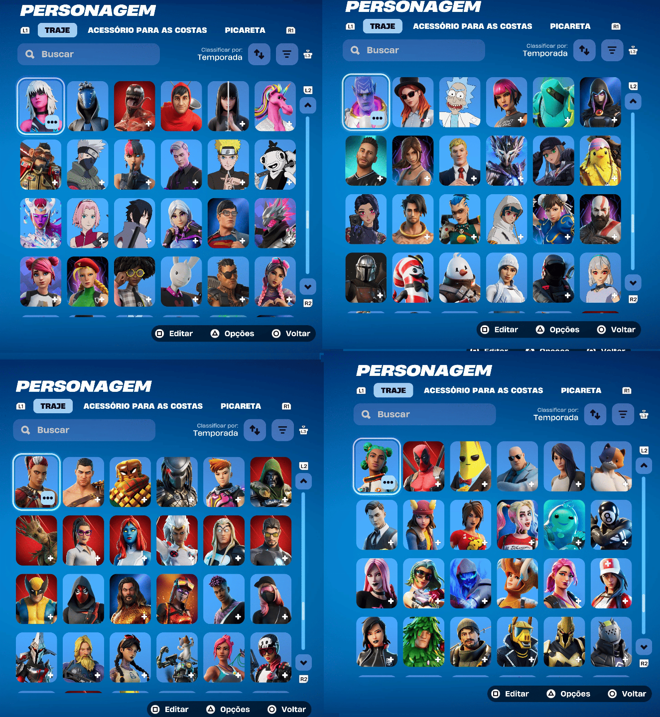 CONTA FORTNITE COM 346 SKINS, FUNDADOR VARIOS PASSES NIVEL MAXIMO