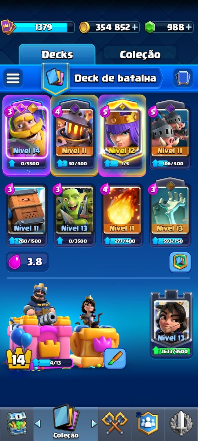 Conta clash royale com 8060 trofeus LEIA A DESCRIÇÃO