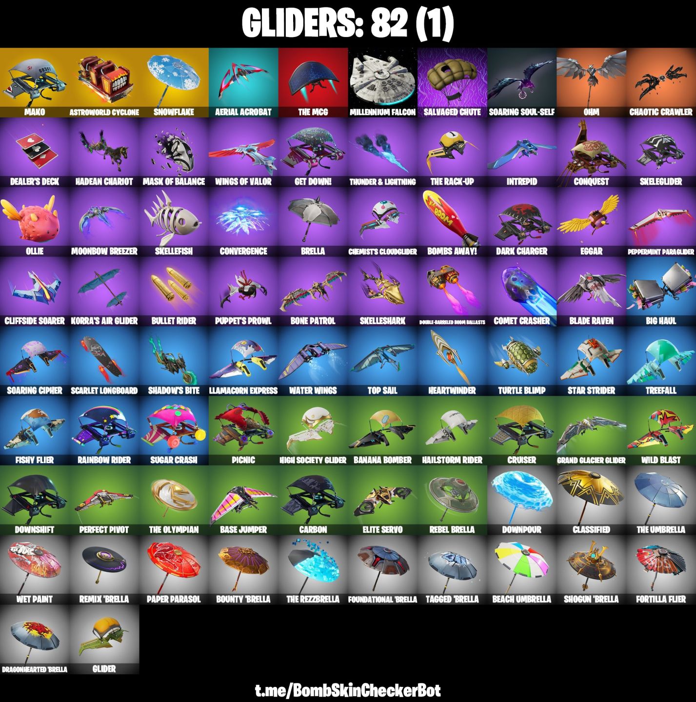 70 Skins - O ceifador, S2 inc, Gold midas, Drift (stage 5) & omega