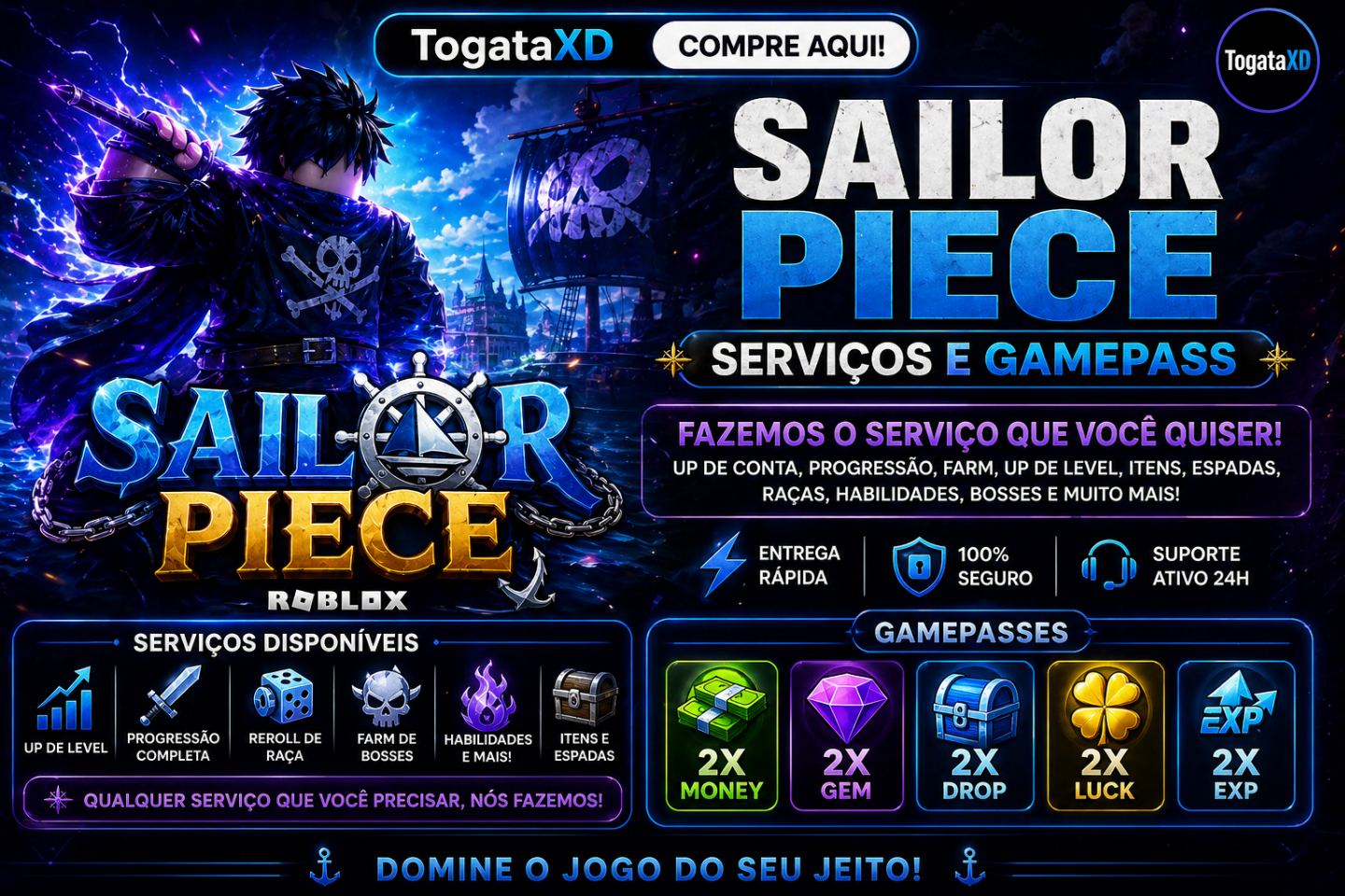 Sailor Piece GamePass e Serviços