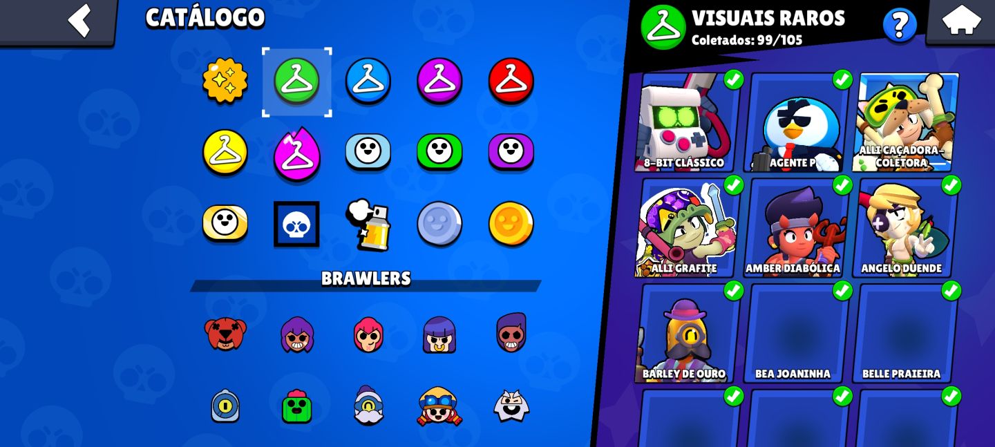 CONTA BRAWL STARS FULL 11 + SKINS RARAS E TODAS HIPERCARGAS