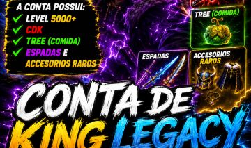CONTA DE KING LEGACY COM ITENS RAROS E ESPADAS RARAS