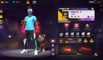 Conta braba de free fire 2 angélicas masc preço de banana oportunidade unica