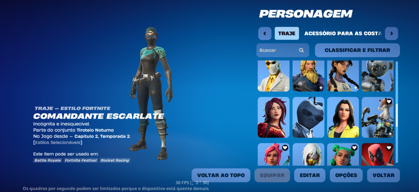 Conta de Fortnite com 44 skins