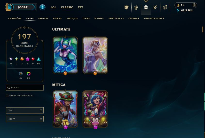 [HandLevel] Lv 700+Gold 3+MAIN MIDLANER+197 Skins/Icones Antigos 2013+KATARINA