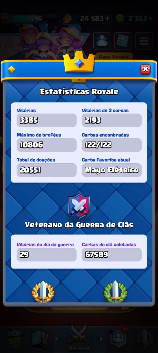 CONTA CLASH ROYALE RARA / CONTA 10 ANOS / 10k TROFÉUS / MUITOS COSMÉTICOS