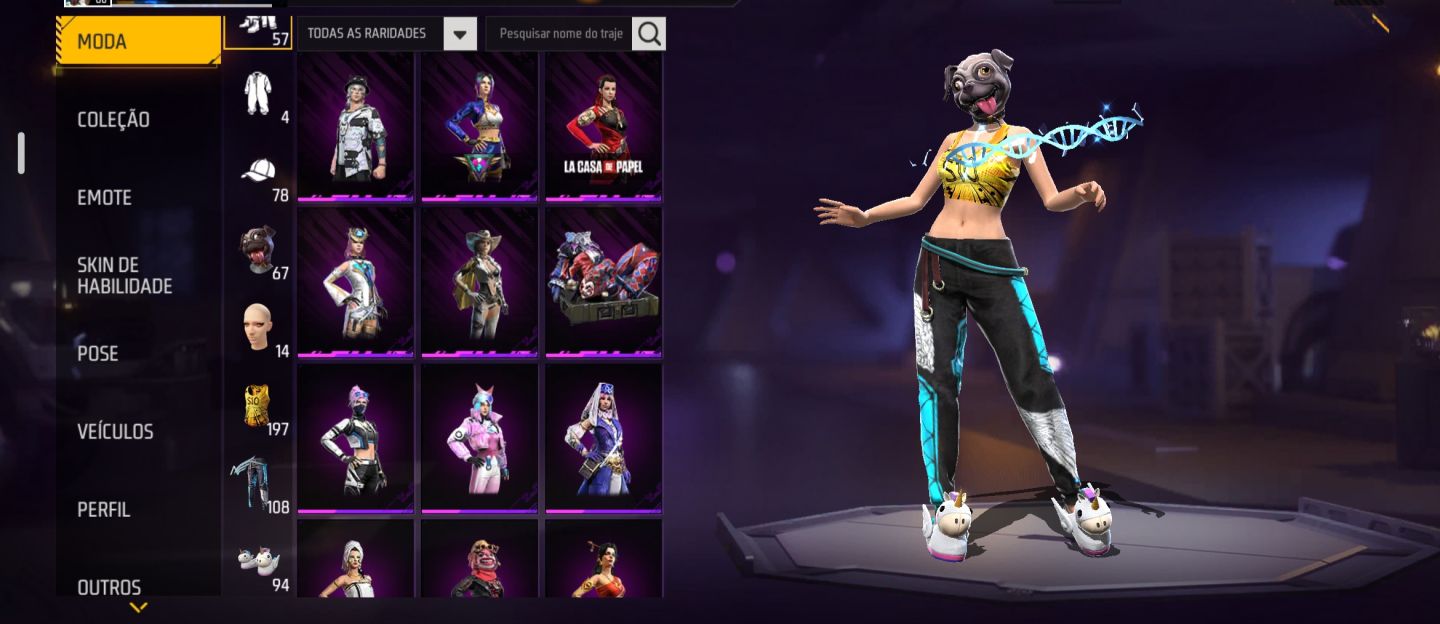 Conta FF antiga nível 60