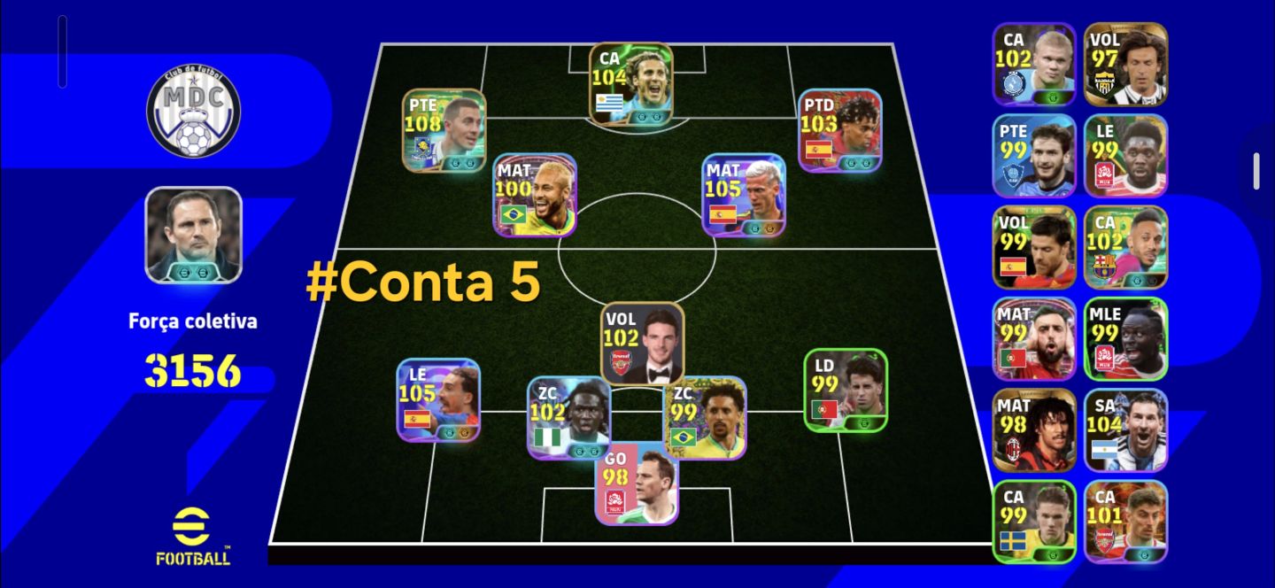 Contas De efootball boas pra começar