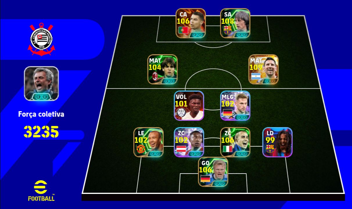 Conta efootball 3235+ messi big time/cr7 big time/cruyff epic/oliver kahn epic