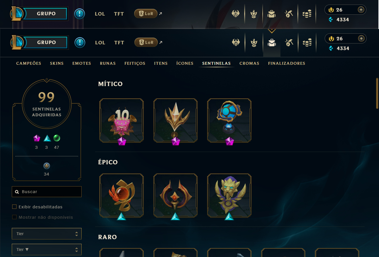 Conta LoL desde 2014 /Main Evelynn /Todos os Campeões/750 Skins/38 Míticas