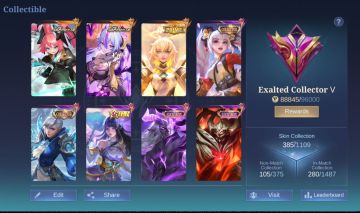 CONTA MOBILE LEGENDS 385 SKINS, TODOS OS HERÓIS, TODOS OS EMBLEMAS NO MÁXIMO