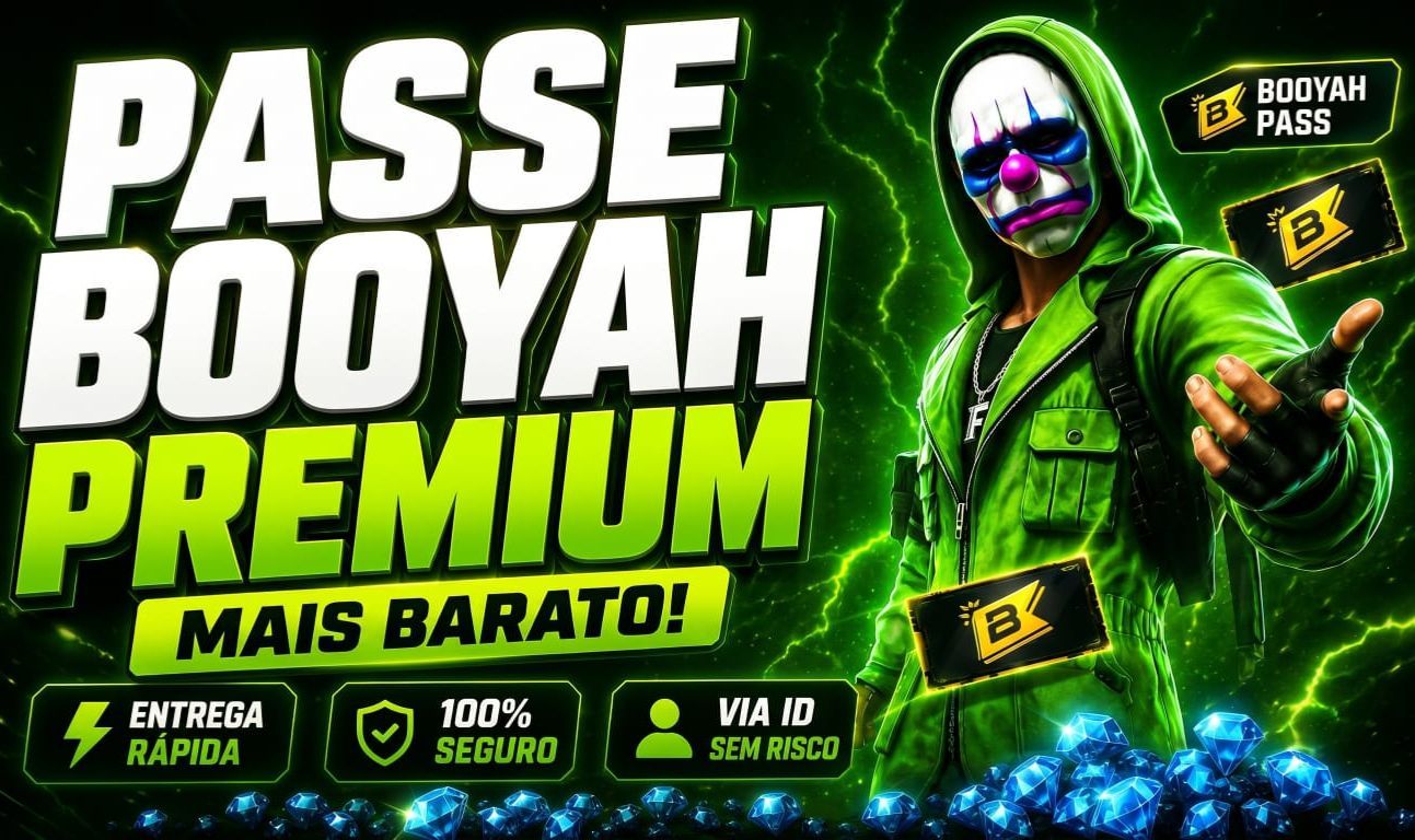 PASSE FREE FIRE BOOYAH PREMIUM + 200 LIKES BRINDE | NÃO PRECISA ADICIONAR
