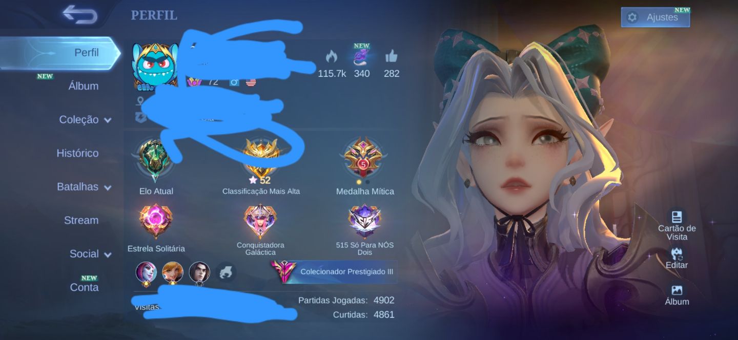 Conta mobile legend oportunidade