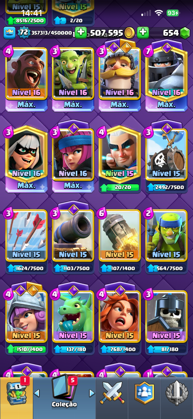 CONTA CLASH ROYALE NÍVEL 72 - PROMOÇÃO!